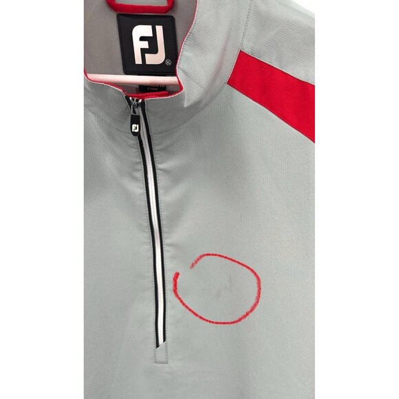 Footjoy 1/4 Zip Golf Pullover Mens Size XL Gray Red Long Sleeve - Picture 3 of 7